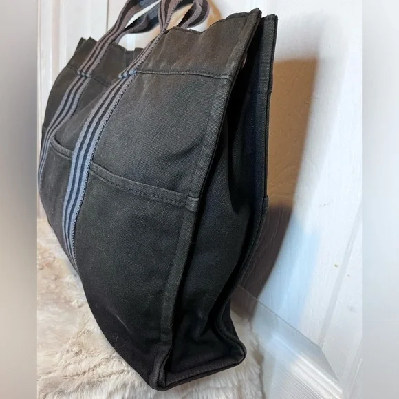 HERMES FOURRE TOUT MM VINTAGE TOTE BAG CANVAS BLACK - Picture 3 of 13